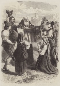 Italian Mendicant Friar exhibiting Images of the Crucifixion to a Group of Peasants